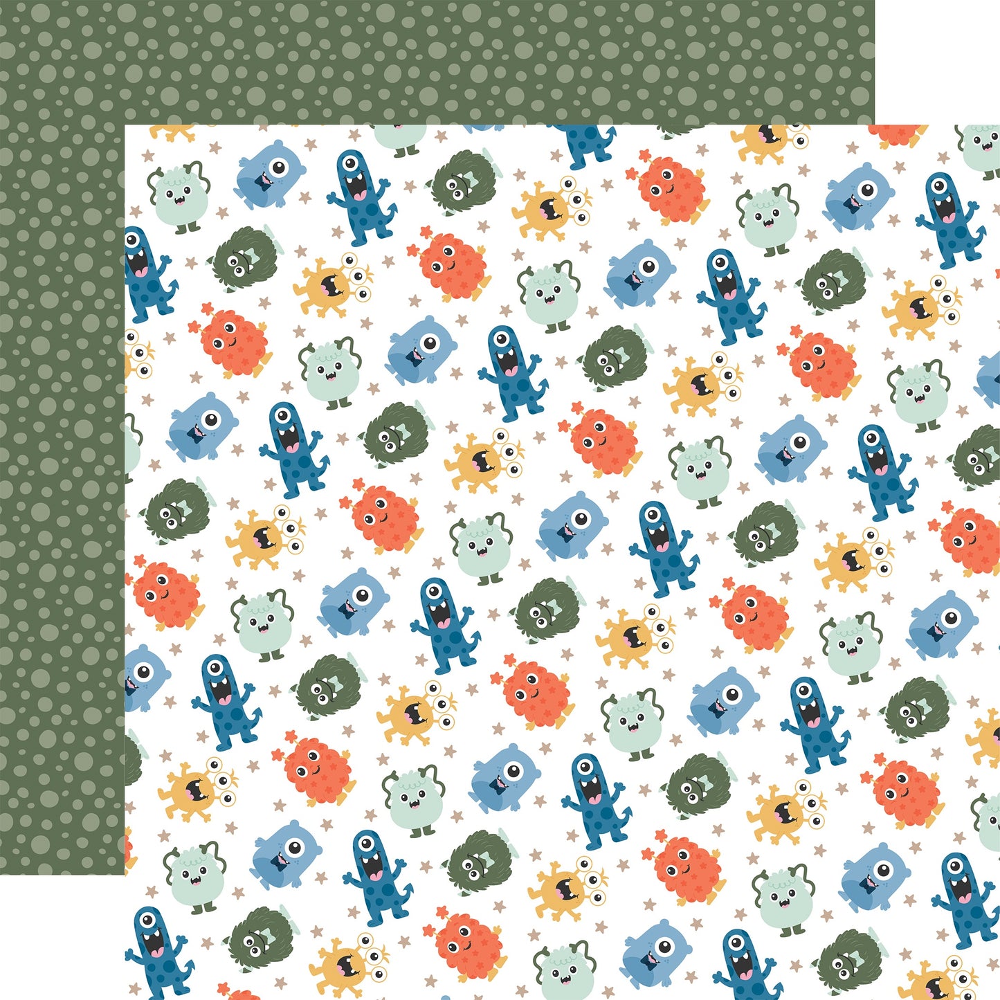 Echo Park My Favorite Monster Cardstock 12"X12"-Select Style
