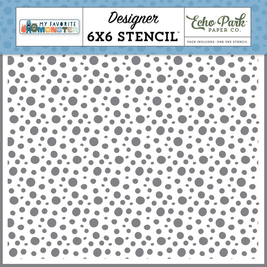 Echo Park My Favorite Monster Stencil 6"X6"-Bubble Monster