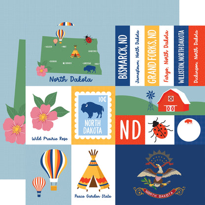 Echo Park Our United States Cardstock 12"X12"-Select Style