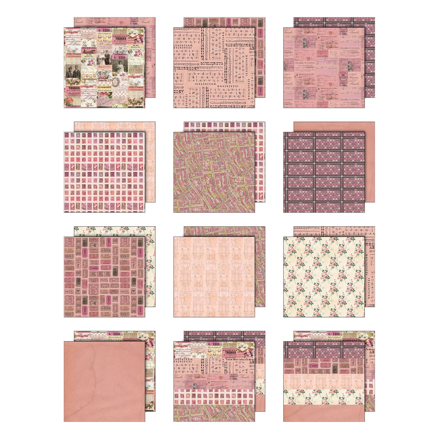 Idea-ology Double-Sided Cardstock 8"X8" 12/Pkg-Palette Collection: Pink