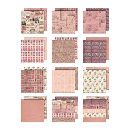 Idea-ology Double- Sided Cardstock 12"X12" 12/Pkg-Palette Collection: Pink