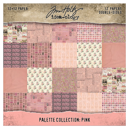 Idea-ology Double- Sided Cardstock 12"X12" 12/Pkg-Palette Collection: Pink