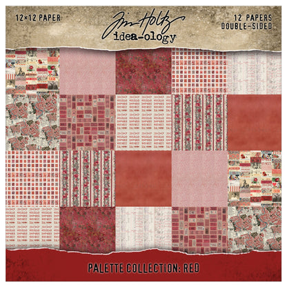 Idea-ology Double- Sided Cardstock 12"X12" 12/Pkg-Palette Collection: Red