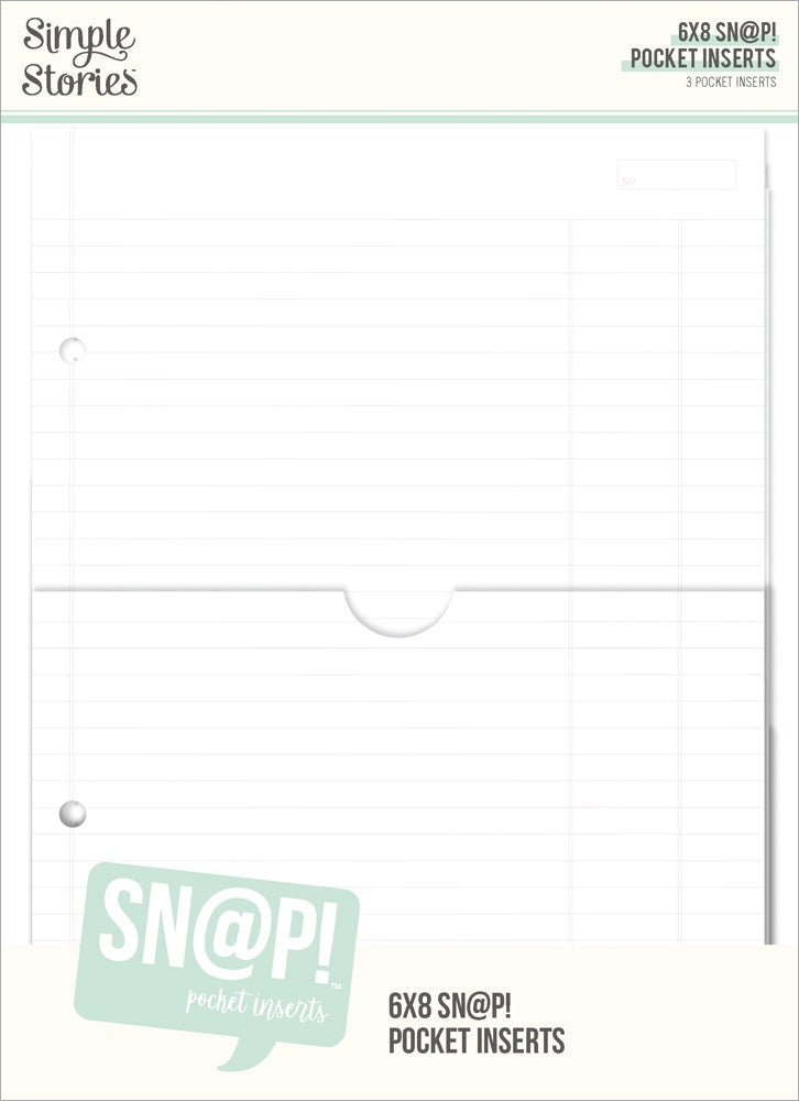 Simple Stories SN@P! Pocket Inserts-6"X8"