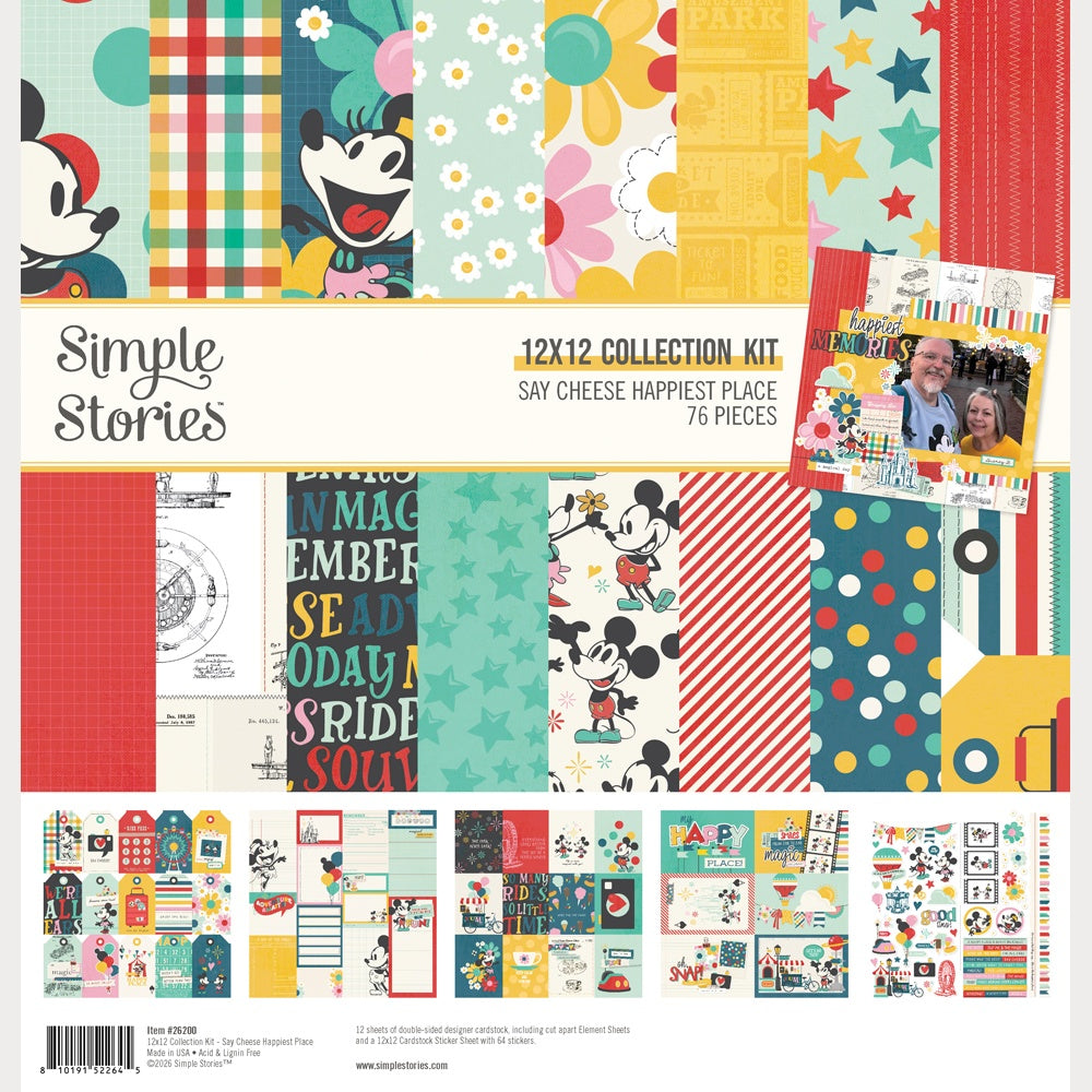 Simple Stories Collection Kit 12"X12"-Say Cheese Happiest Place