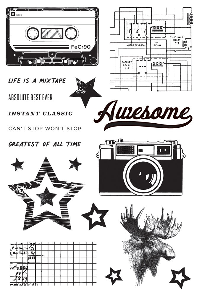 Simple Stories Rustic Legend Photopolymner Stamps-Icons