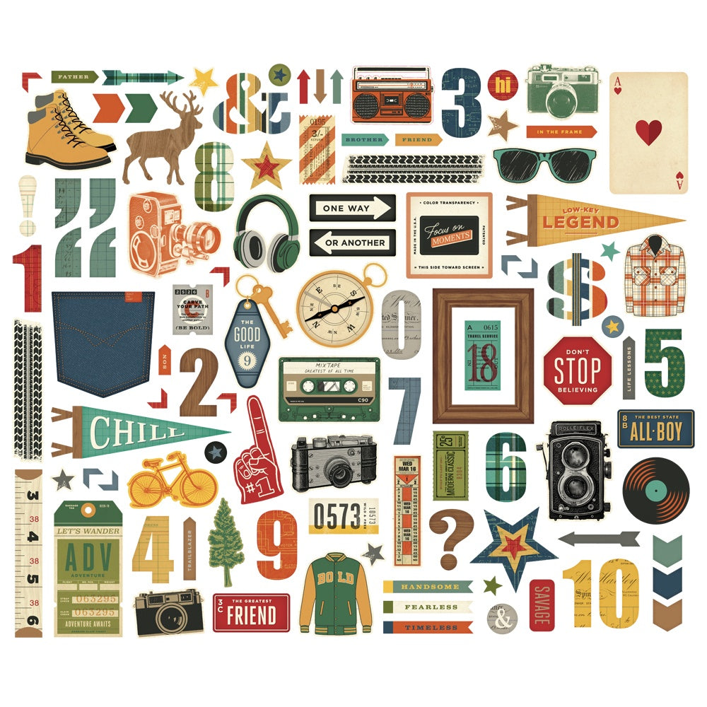 Simple Stories Bits & Pieces Die Cuts-Rustic Legend