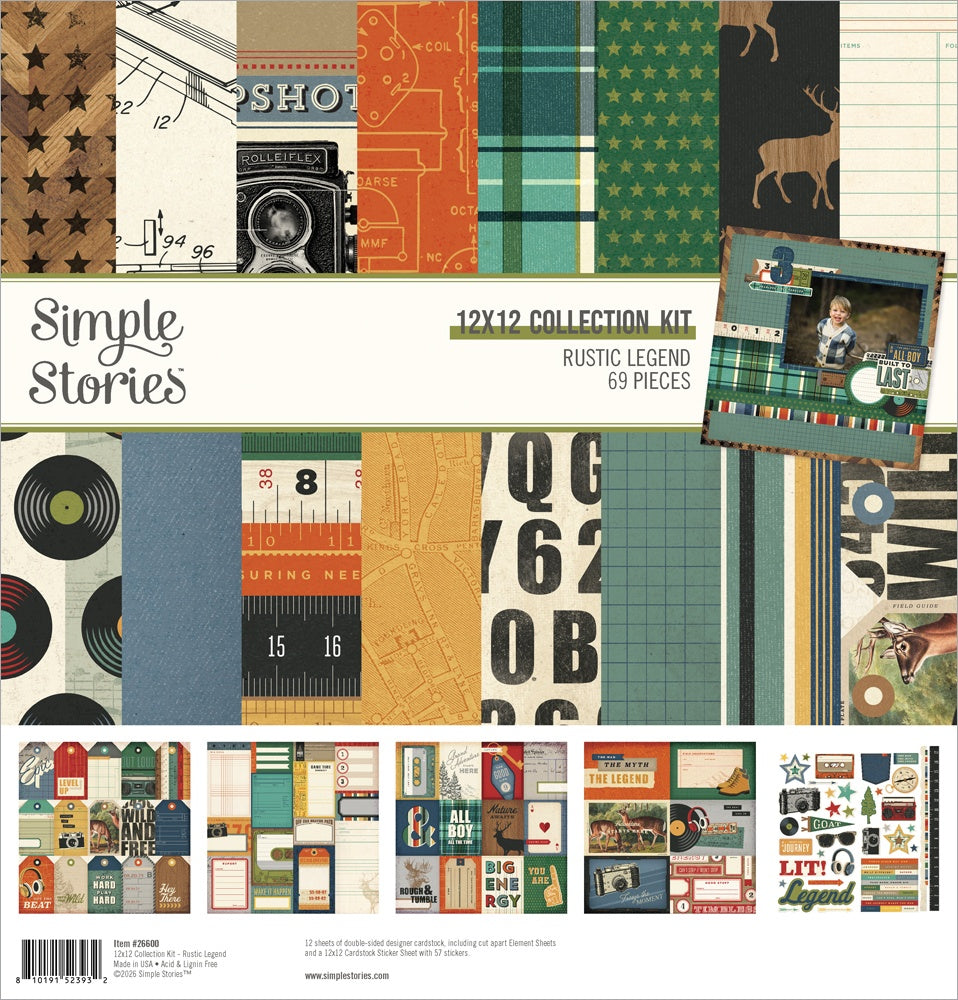 Simple Stories Collection Kit 12"X12"-Rustic Legend
