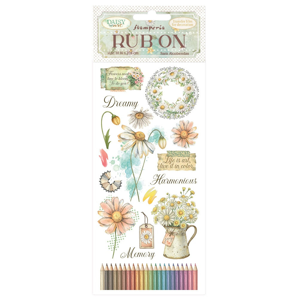 Stamperia Rub-On 4"X8.5"-Daisy Art Harmonious