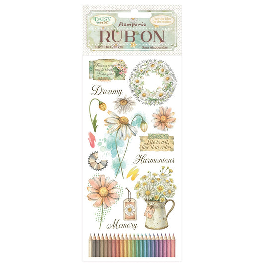 Stamperia Rub-On 4"X8.5"-Daisy Art Harmonious