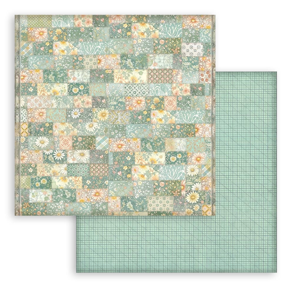 Stamperia Backgrounds Double-Sided Paper Pad 12"x12" 10/Pgk-Daisy Art