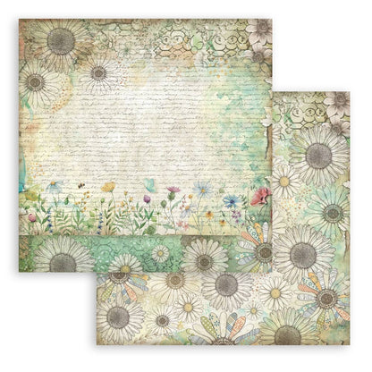Stamperia Scrapbooking Double-Sided Paper Pad 12"x12" 10/Pkg-Daisy Art