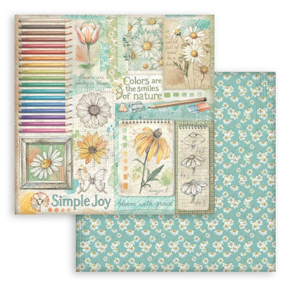 Stamperia Scrapbooking Double-Sided Paper Pad 12"x12" 10/Pkg-Daisy Art