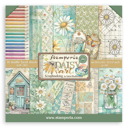 Stamperia Scrapbooking Double-Sided Paper Pad 12"x12" 10/Pkg-Daisy Art