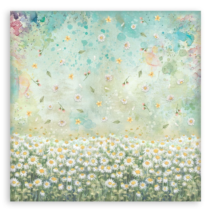 Stamperia Single-Sided Paper Pad 12"x12" 22/Pkg-Daisy Art