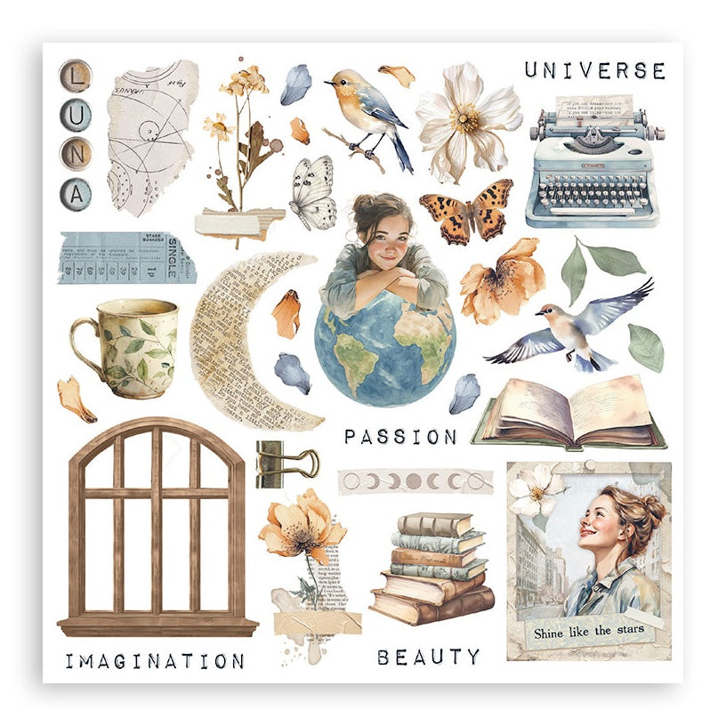 Stamperia Assortment Rub-On Kit  6/Pkg-Secret Diary