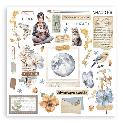 Stamperia Assortment Rub-On Kit  6/Pkg-Secret Diary