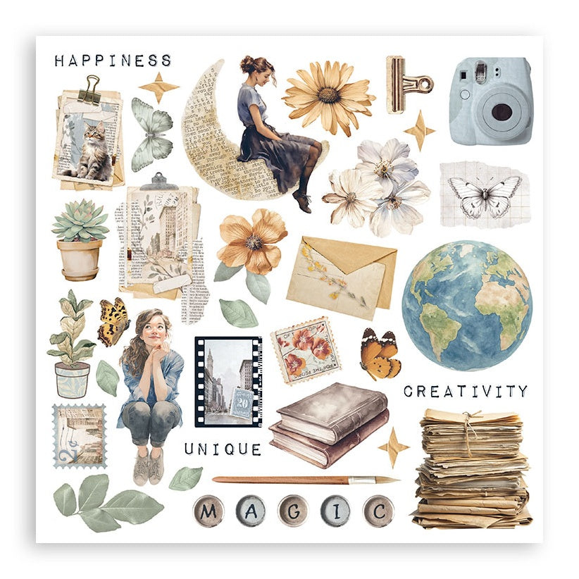 Stamperia Assortment Rub-On Kit  6/Pkg-Secret Diary