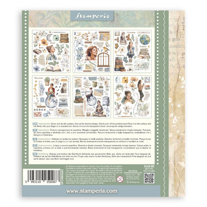 Stamperia Rub-On Selection  8X9  6/Pkg-Secret Diary