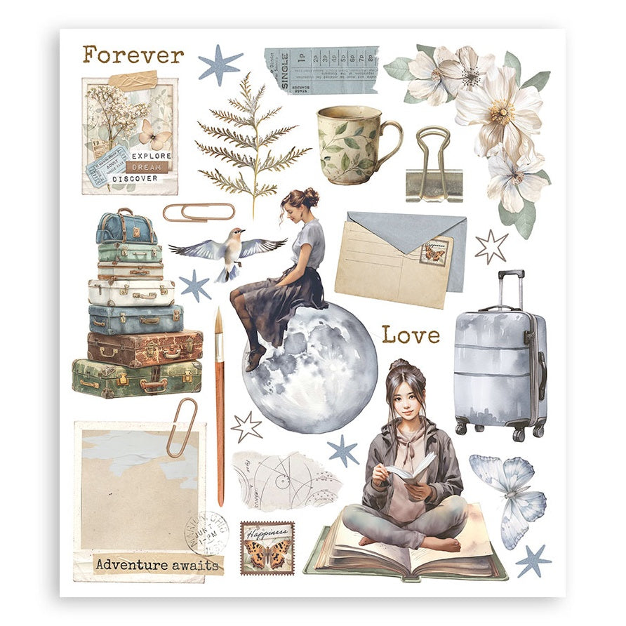 Stamperia Rub-On Selection  8X9  6/Pkg-Secret Diary