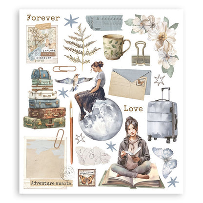 Stamperia Rub-On Selection  8X9  6/Pkg-Secret Diary