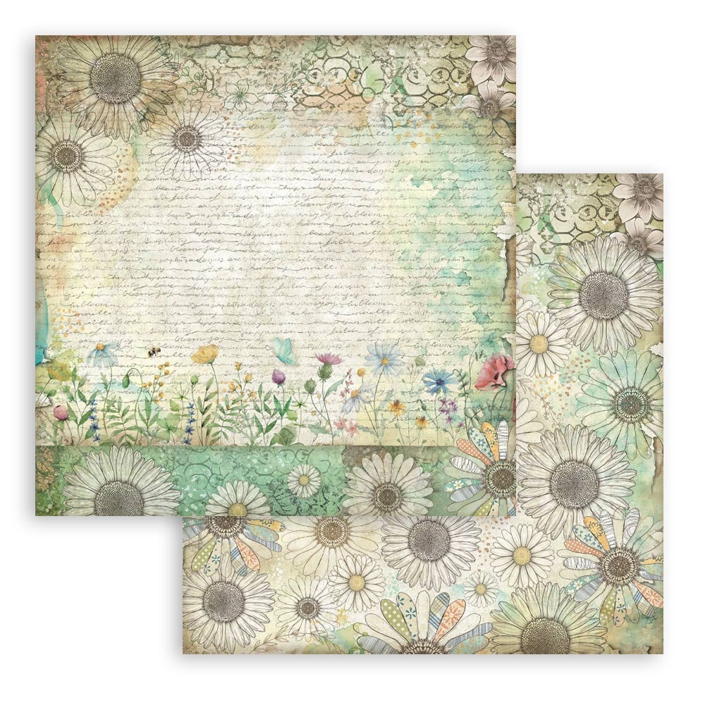 Stamperia Scrapbooking Double-Sided Paper Pad 8"X8" 10/Pkg-Daisy Art