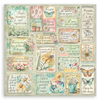 Stamperia Scrapbooking Double-Sided Paper Pad 8"X8" 10/Pkg-Daisy Art