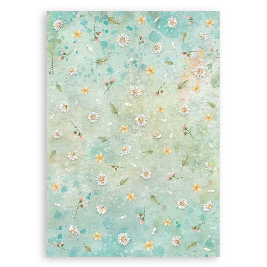 Stamperia A5 Washi Pad 8/Pkg-Daisy Art