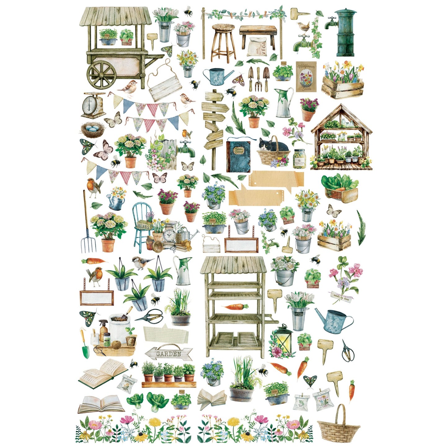 49 and Market Laser Cut Outs-Elements, From the Garden