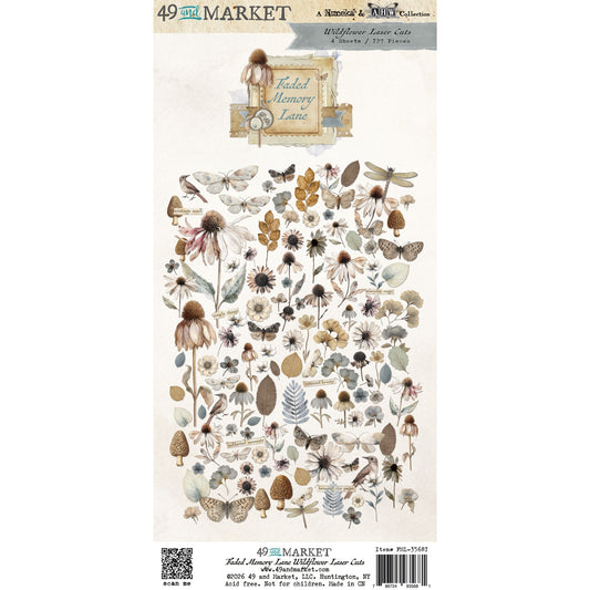 49 and Market Laser Cut Outs-Wildflowers, Faded Memory Lane