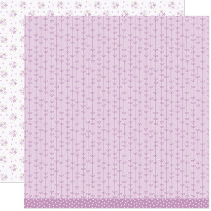 Lawn Fawn Paper 12x12 -Blissful Blossoms, Verbena