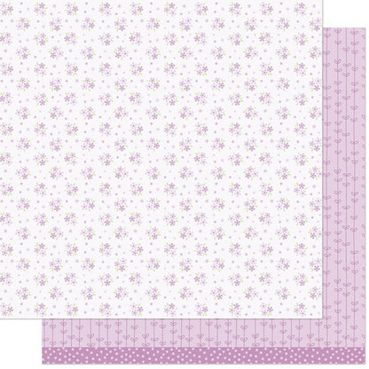 Lawn Fawn Paper 12x12 -Blissful Blossoms, Verbena