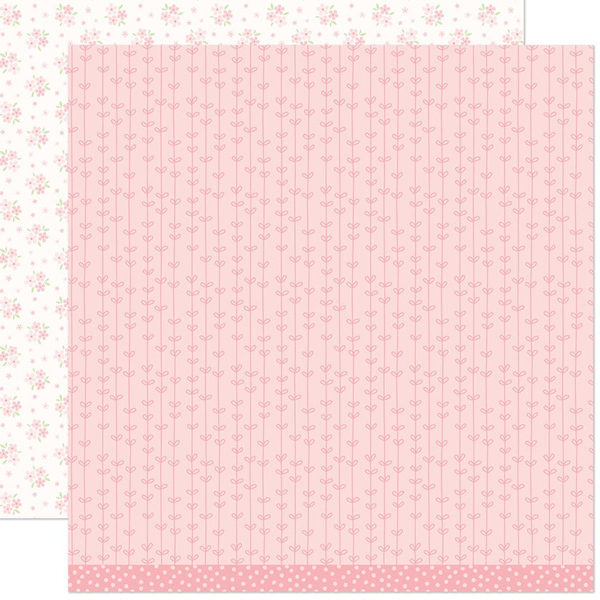 Lawn Fawn Paper 12x12 -Blissful Blossoms, Camellia