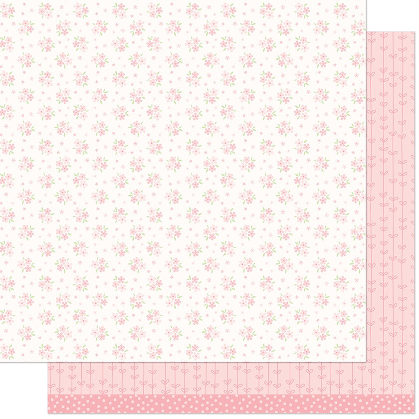 Lawn Fawn Paper 12x12 -Blissful Blossoms, Camellia