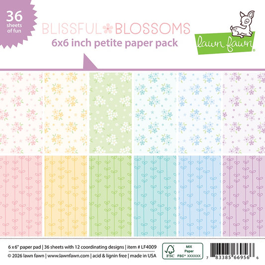 Lawn Fawn Petite Paper Pack 6"x6" -Blissful Blossoms