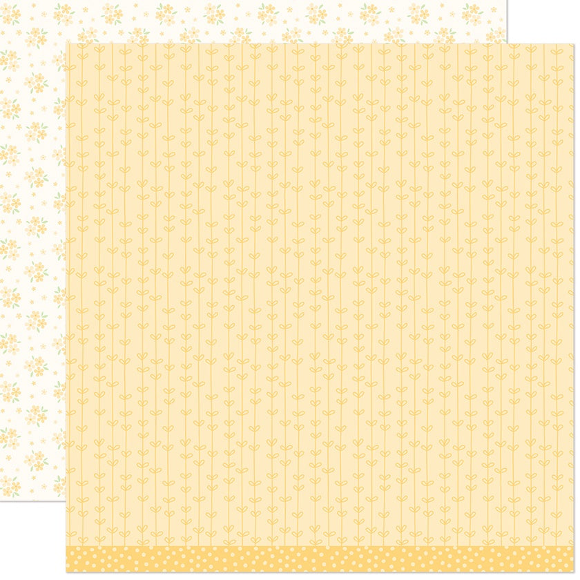 Lawn Fawn Paper 12x12 -Blissful Blossoms, Marigold