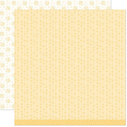 Lawn Fawn Paper 12x12 -Blissful Blossoms, Marigold
