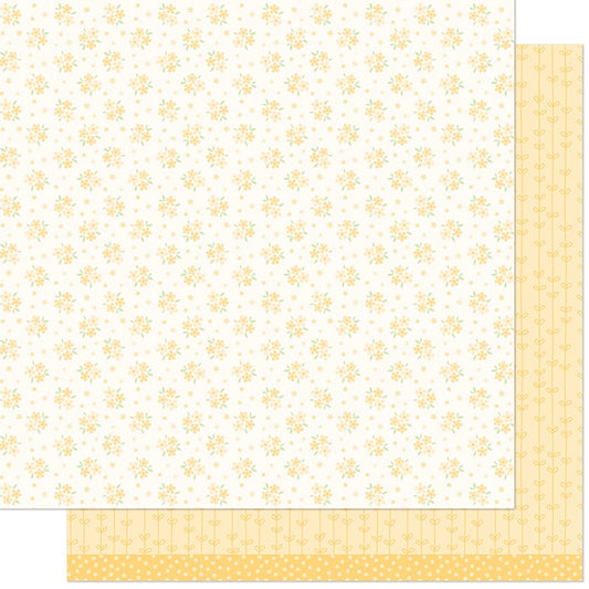 Lawn Fawn Paper 12x12 -Blissful Blossoms, Marigold