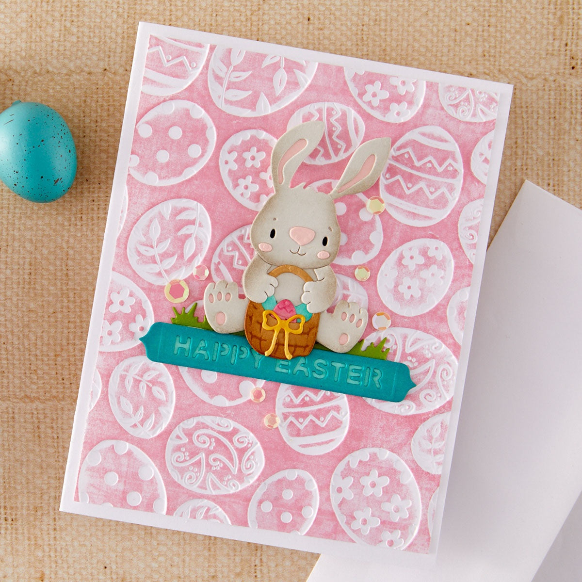 Spellbinders 3D Embossing Folder by Simon Hurley-Ornate Eggs