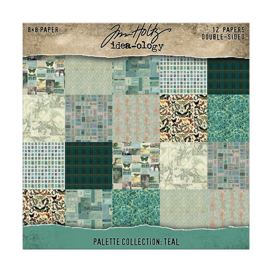 Idea-ology Double-Sided Cardstock 8"X8" 12/Pkg-Palette Collection: Teal
