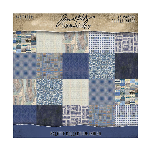 Idea-ology Double-Sided Cardstock 8"X8" 12/Pkg-Palette Collection: Indigo