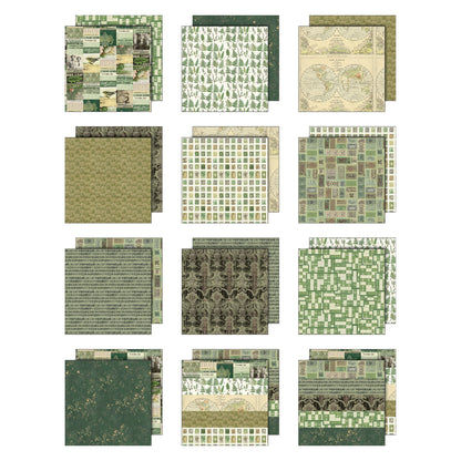 Idea-ology Double- Sided Cardstock 12"X12" 12/Pkg-Palette Collection: Green