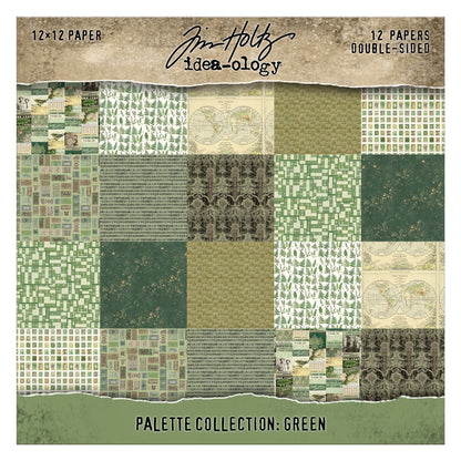 Idea-ology Double- Sided Cardstock 12"X12" 12/Pkg-Palette Collection: Green