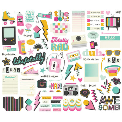 Simple Stories Bits & Pieces Die Cuts-Totally 80's