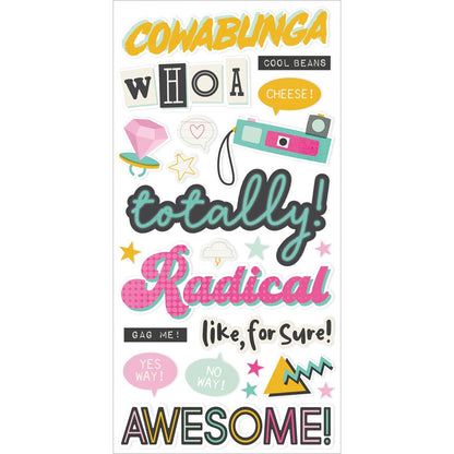 Simple Stories Foam Stickers-Totally 80's