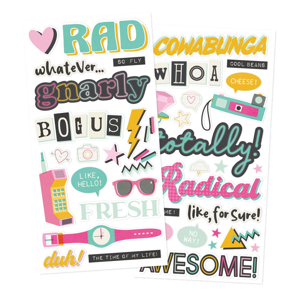 Simple Stories Foam Stickers-Totally 80's