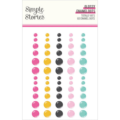 Simple Stories Glossy Enamel Dots-Totally 80's
