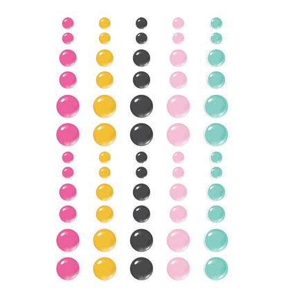 Simple Stories Glossy Enamel Dots-Totally 80's