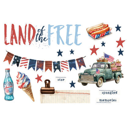 Simple Stories Simple Page Pieces Die Cuts-Simple Vintage Land of The Free