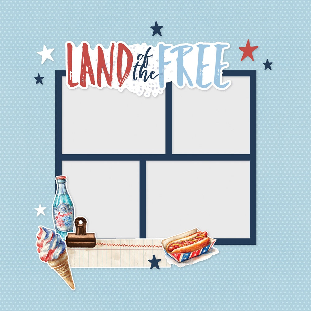 Simple Stories Simple Page Pieces Die Cuts-Simple Vintage Land of The Free